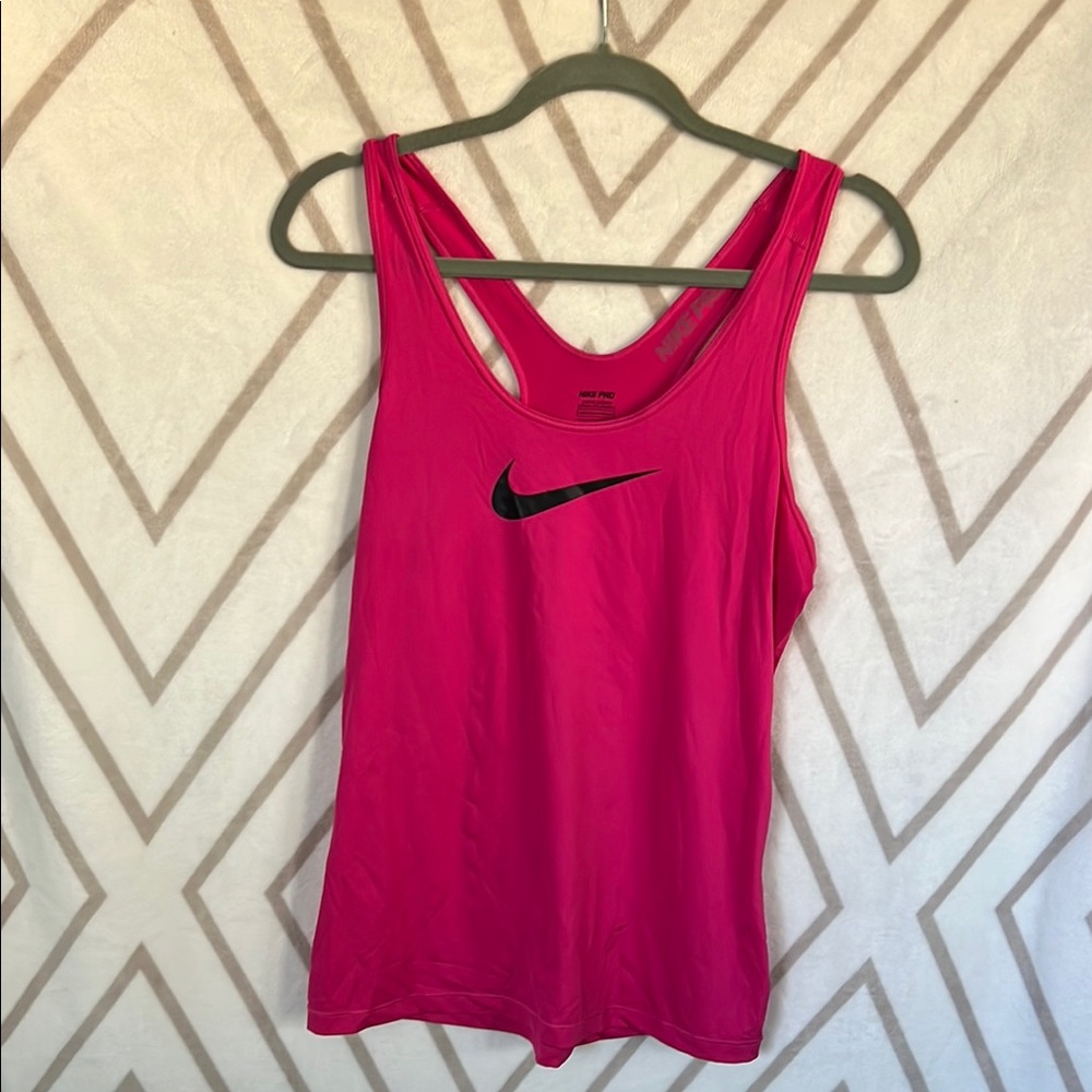 Nike Pro Dri-fit Pink Tank Top with Scoop Neckline and Racerback